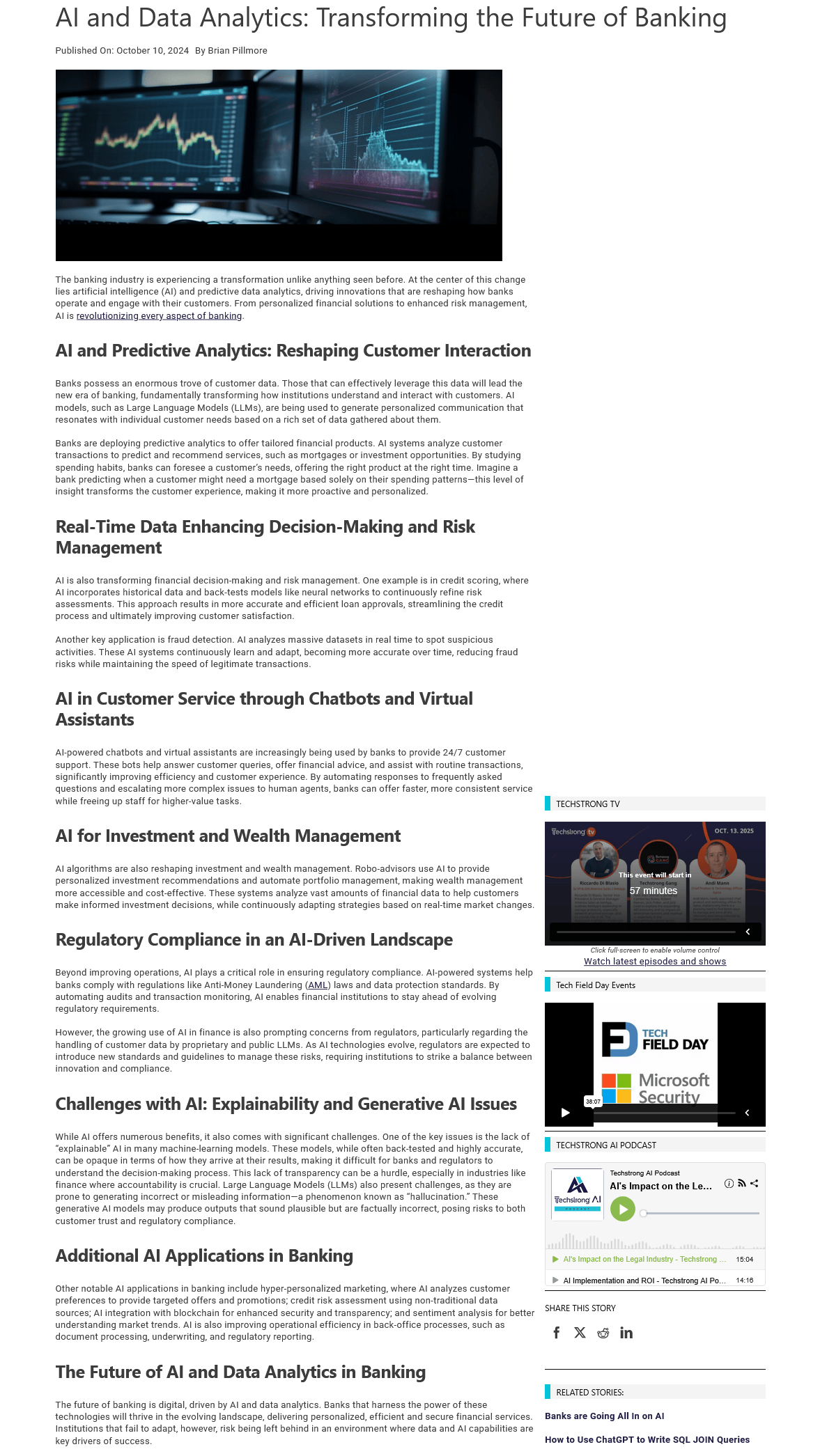 AI and Data Analytics: Transforming the Future of Banking